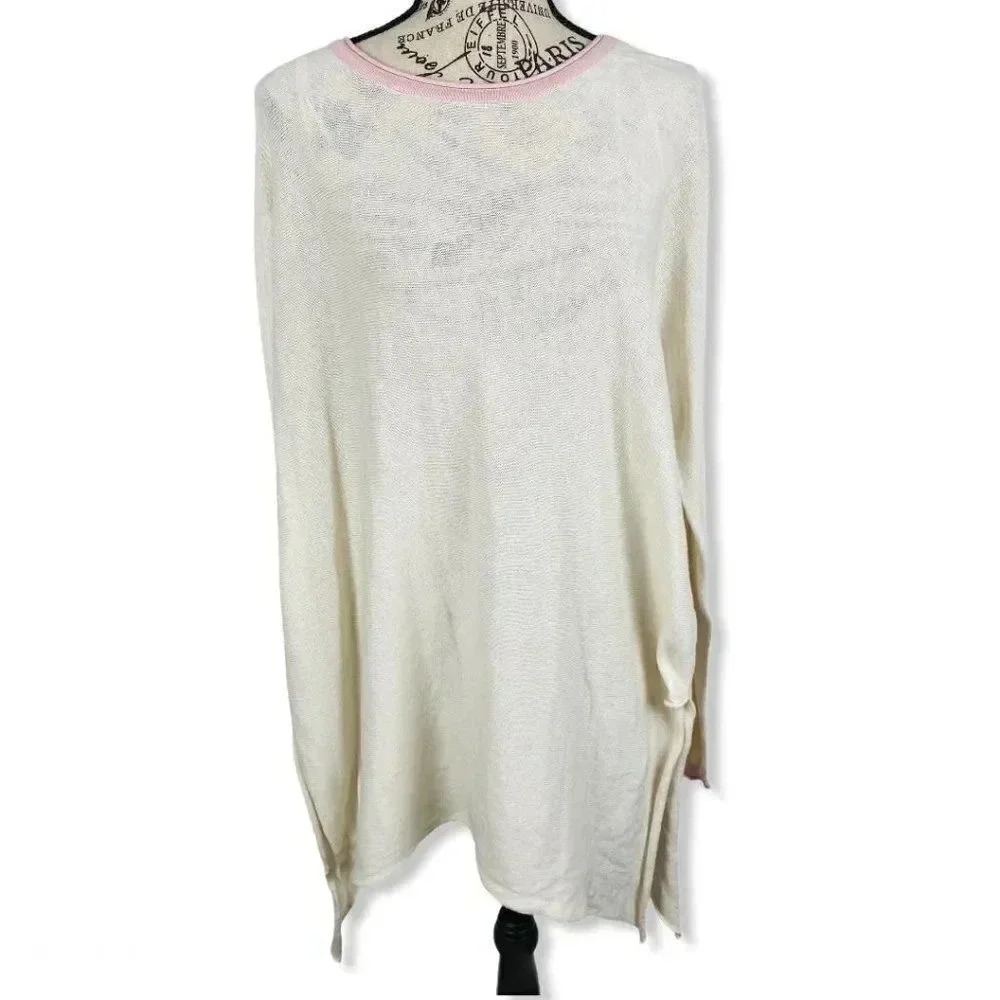 Cloth by Design cotton scoop neck oversized beige